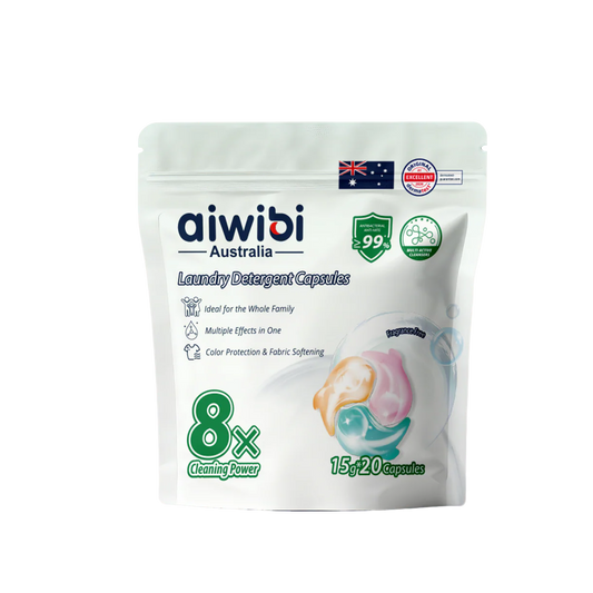Aiwibi 3-Chamber Laundry Detergent Capsules.
