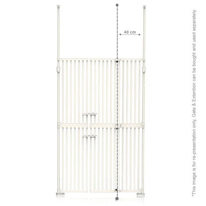 Baby Safe Gate Extension for Tall Metal Safety Gate – 40.5 x 186cm, White