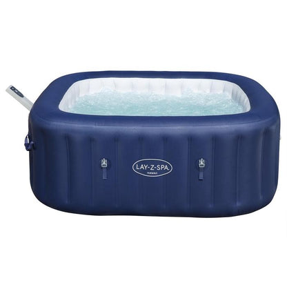Bestway Lay-Z Spa Hawaii Max Hold Energy Sense Ultra Fit Smart Air Jet 6 Blue Square (71"x71"x28"/1.80mx1.80mx71 Cm)