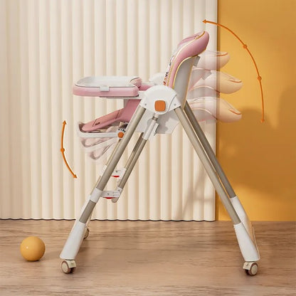 Teknum 5-in-1 Convertible Swing And High Chair – Pink.