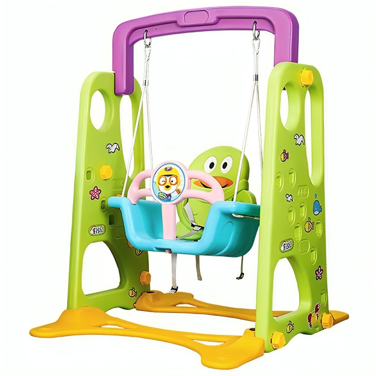Little Angel Kids Slide And Swing 3 In 1 Activity Playset (160 x 115 x 160 cm, Green).