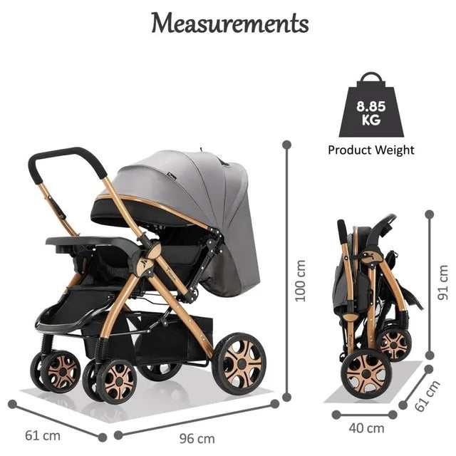 Teknum Reversible Trip2 Stroller – Grey