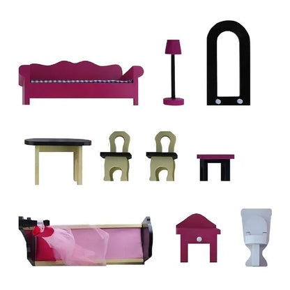 Little Story Wooden Dollhouse Triple Floor Extra Large – Pink