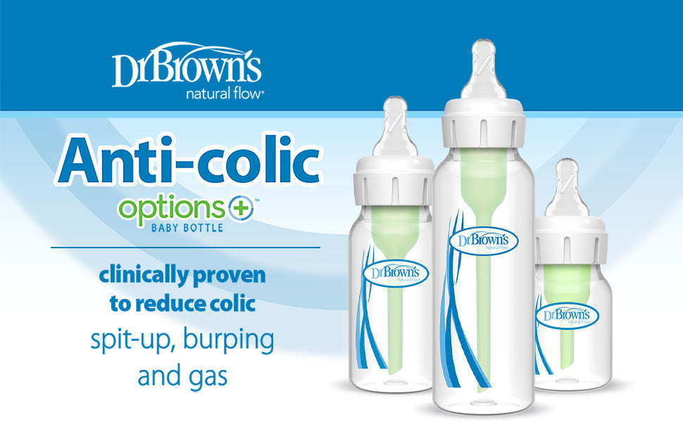 Dr Brown's Anti-Colic Options+ Narrow Neck Baby Bottle Gift Set