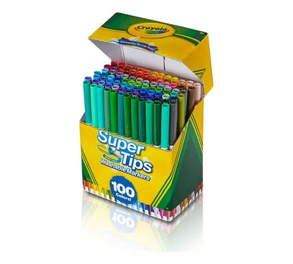 Crayola Super Tips Washable Markers – 100 Pcs