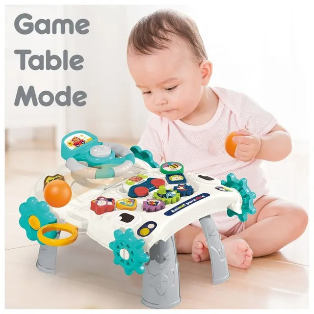 Teknum 5-in-1 Baby Walker With Musical Keyboard – Grey.
