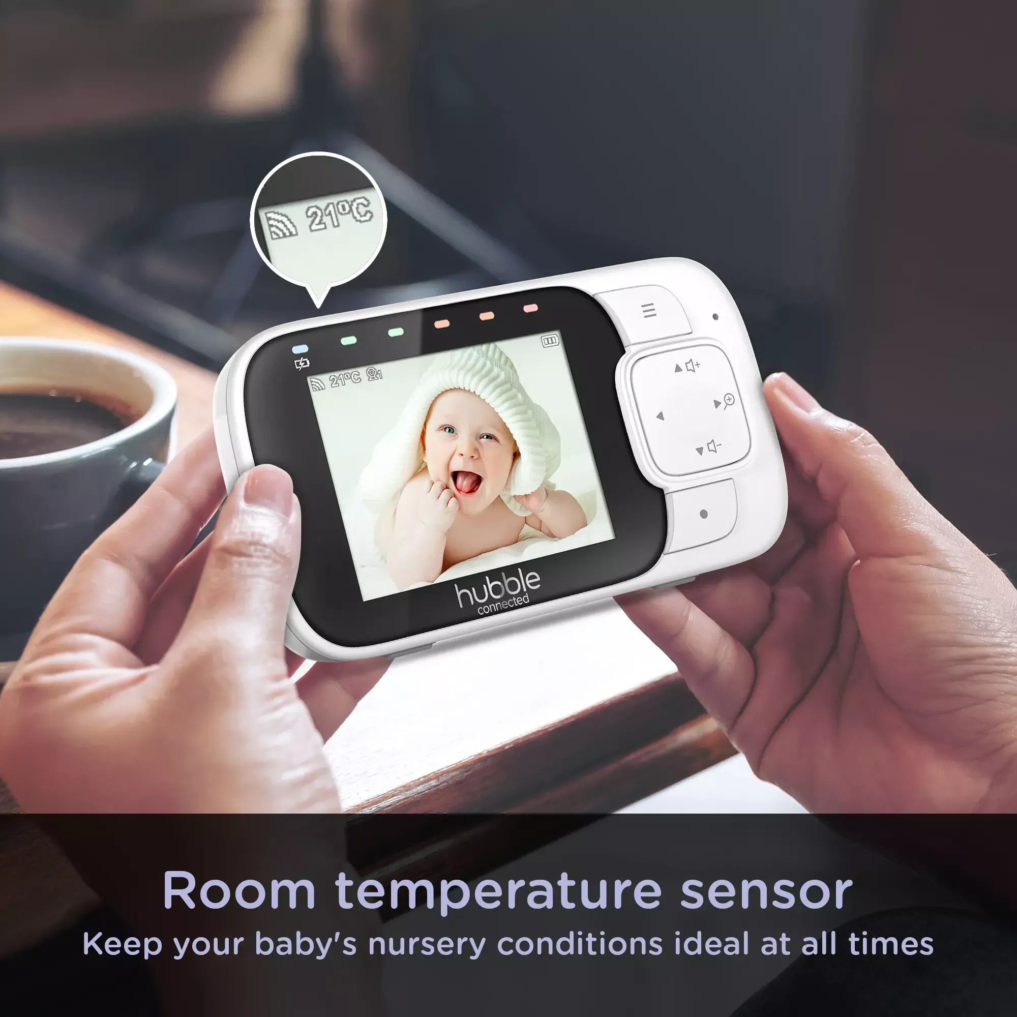 Hubble Pal Essential Baby Monitor (White)