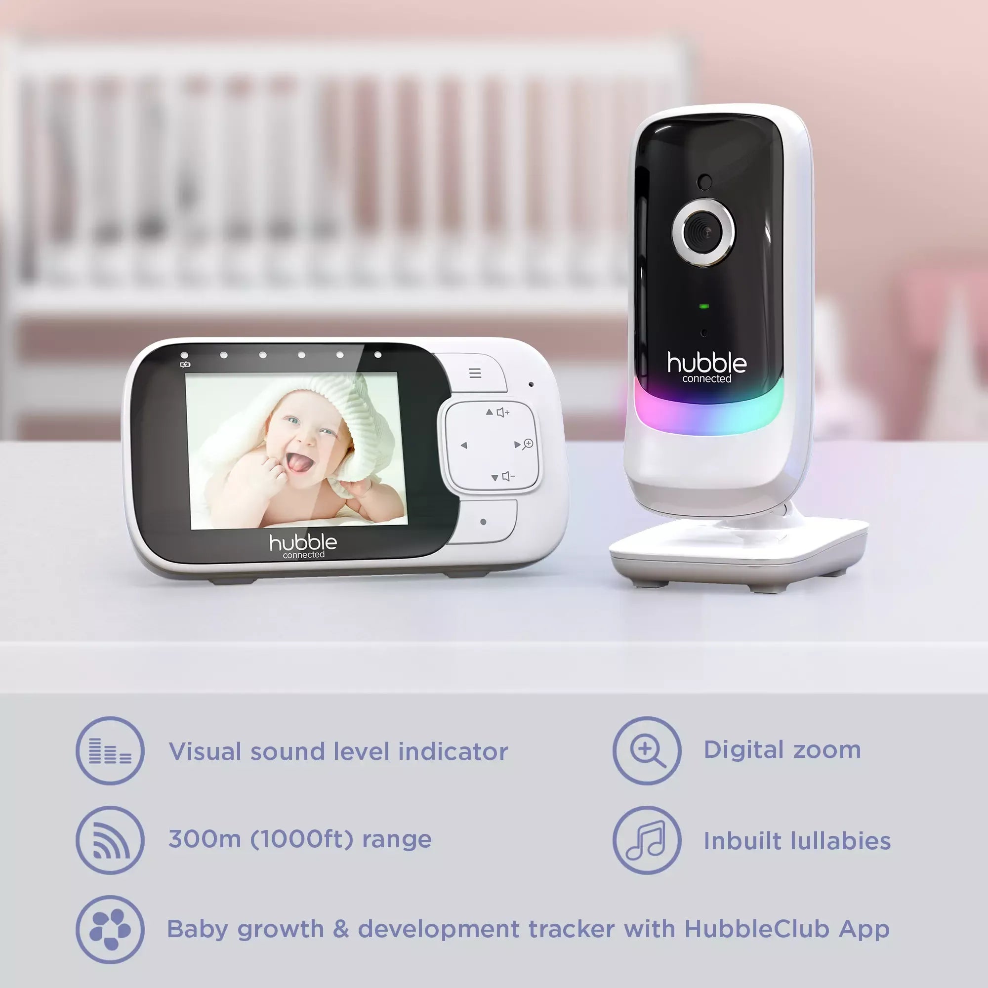 Hubble Pal Essential Baby Monitor (White)