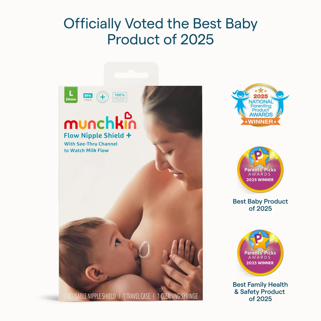 Munchkin Flow Nipple Shield + Size 24