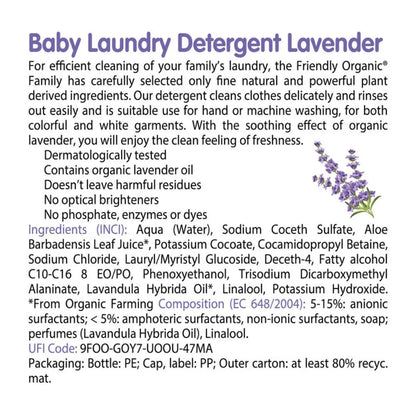 Friendly Organic Baby Laundry Detergent - Pack of 2 (Lavender)
