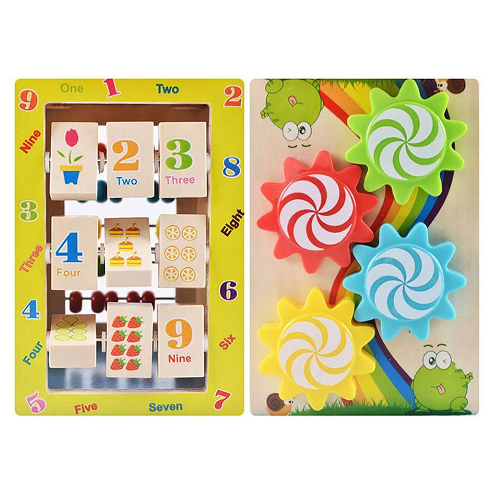 Little Angel Kids Wooden Activity Cube Bead Maze Educational Learning Toy.