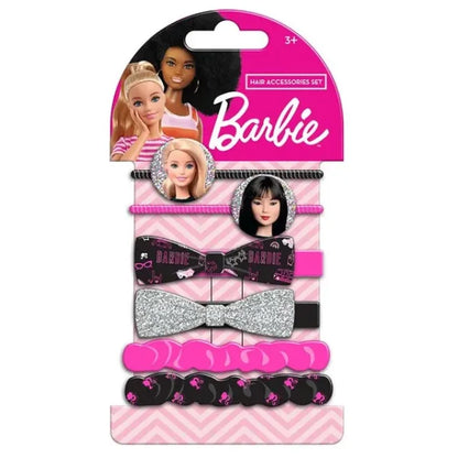 Barbie - Girls Hair Accessories Set - 6 Pieces