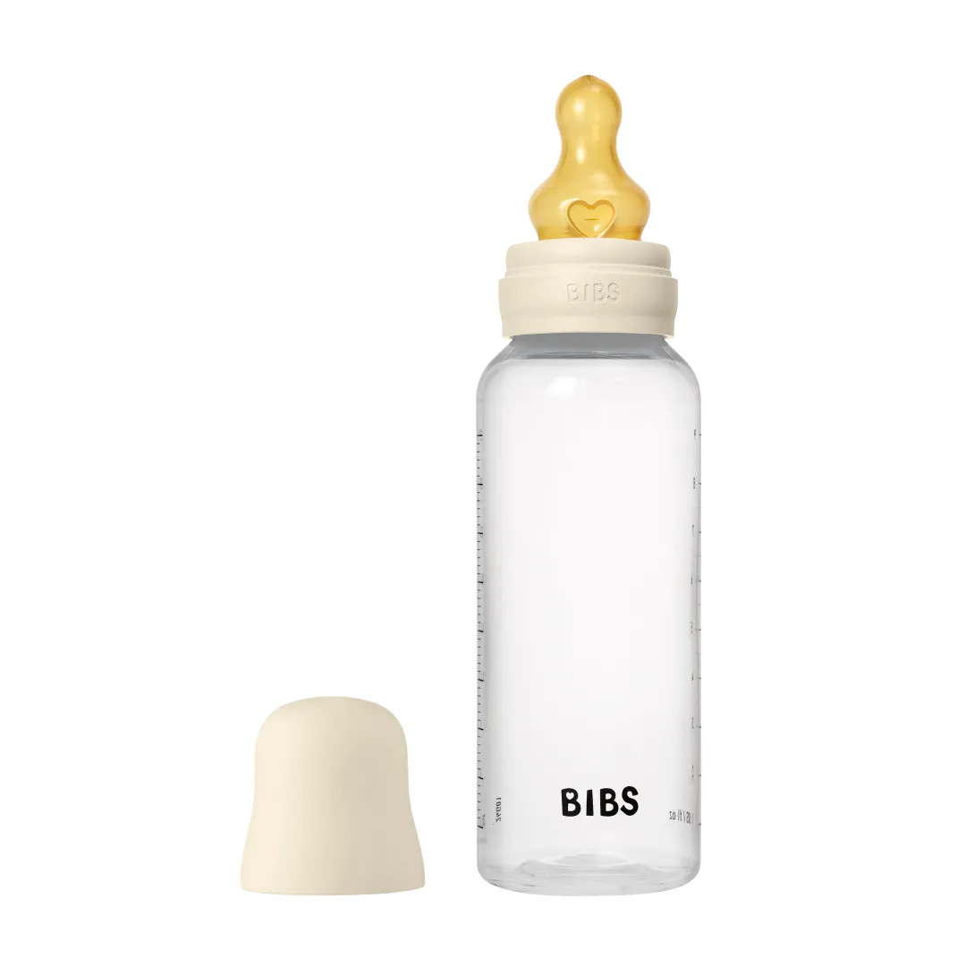 BIBS Baby Bottle Round Nipple Latex - Medium Flow (270ml)