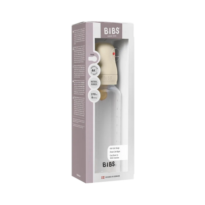 BIBS Baby Bottle Round Nipple Latex - Medium Flow (270ml)