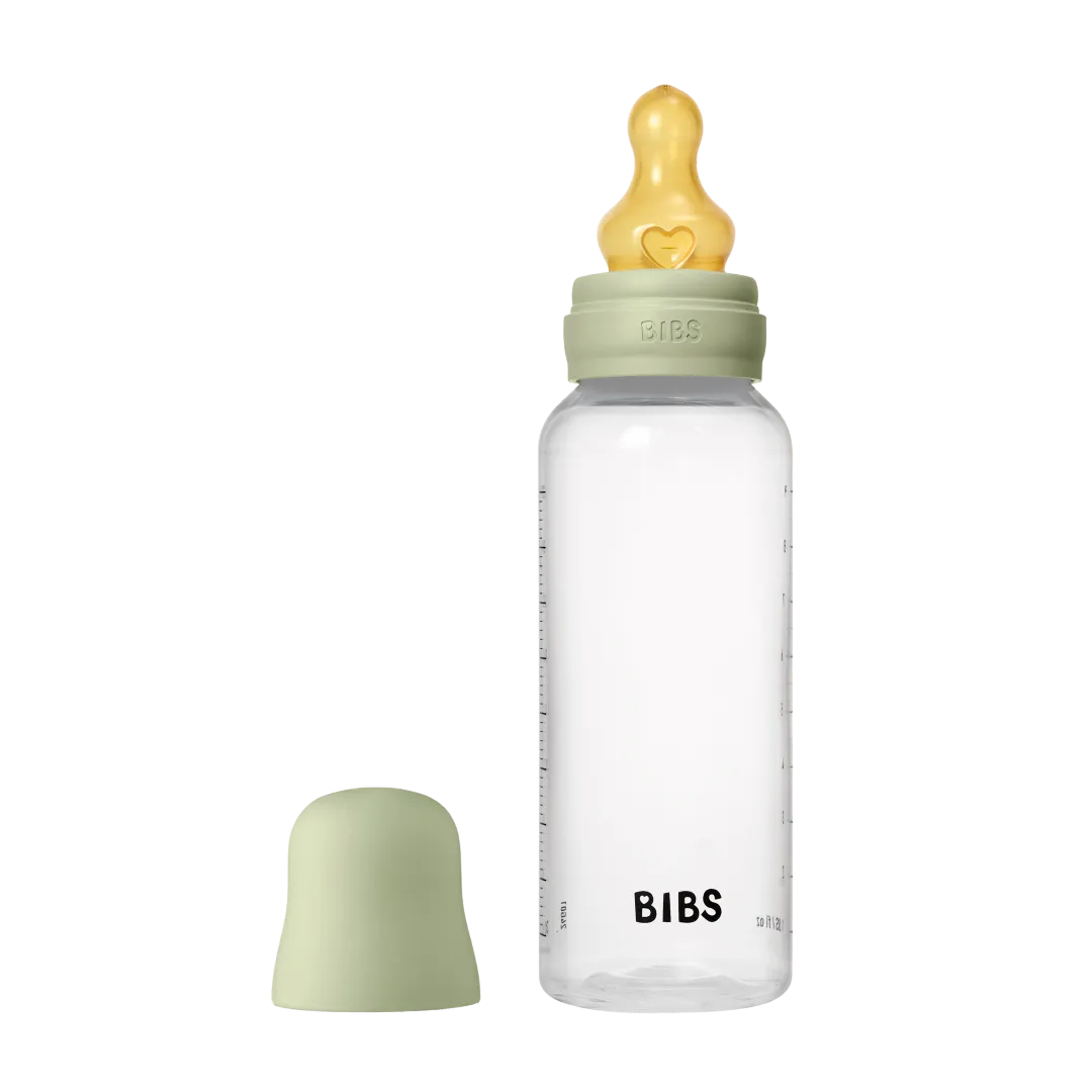 BIBS Baby Bottle Round Nipple Latex - Medium Flow (270ml)