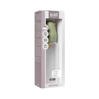 BIBS Baby Bottle Round Nipple Latex - Medium Flow (270ml)