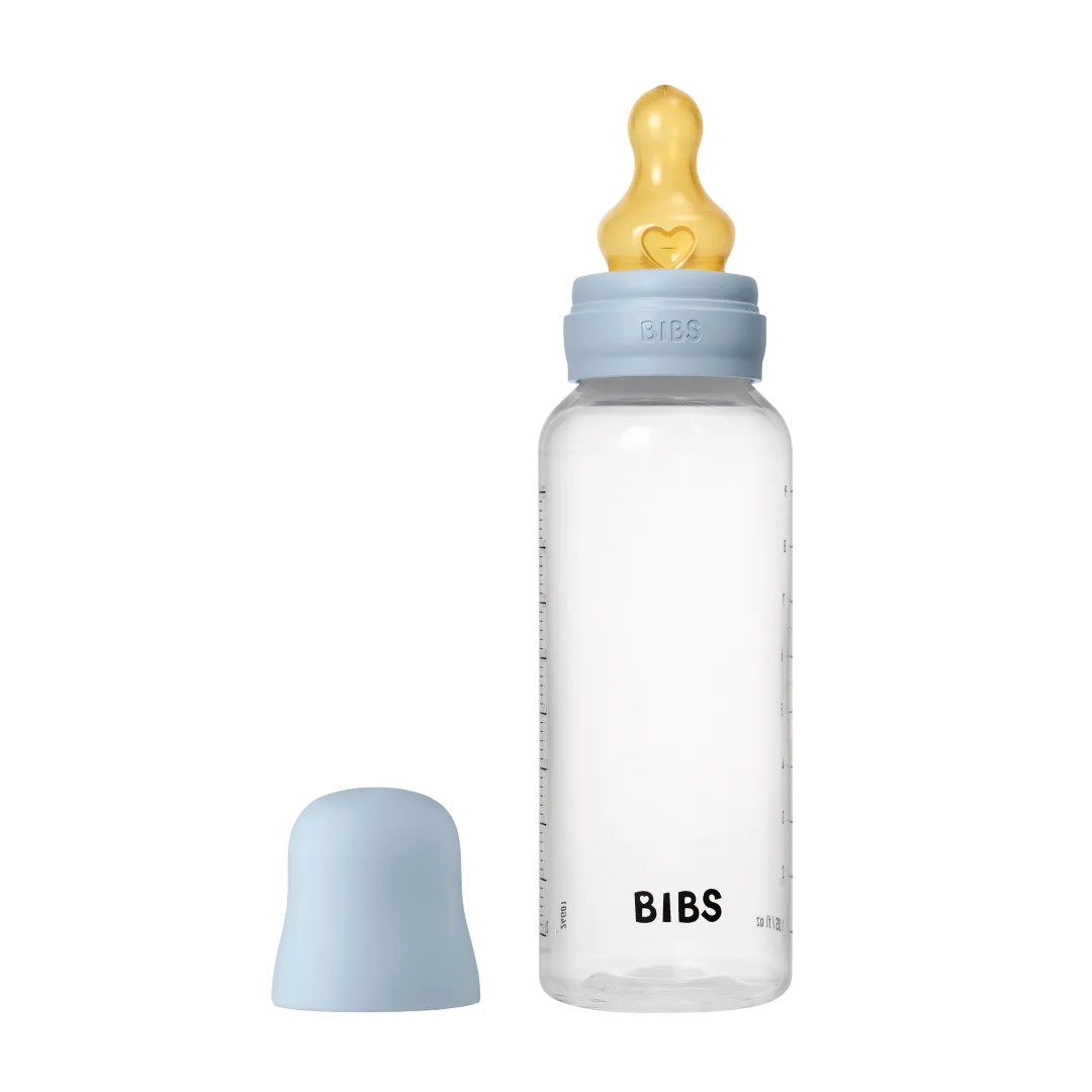 BIBS Baby Bottle Round Nipple Latex - Medium Flow (270ml)