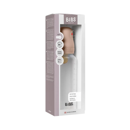 BIBS Baby Bottle Round Nipple Latex - Medium Flow (270ml)