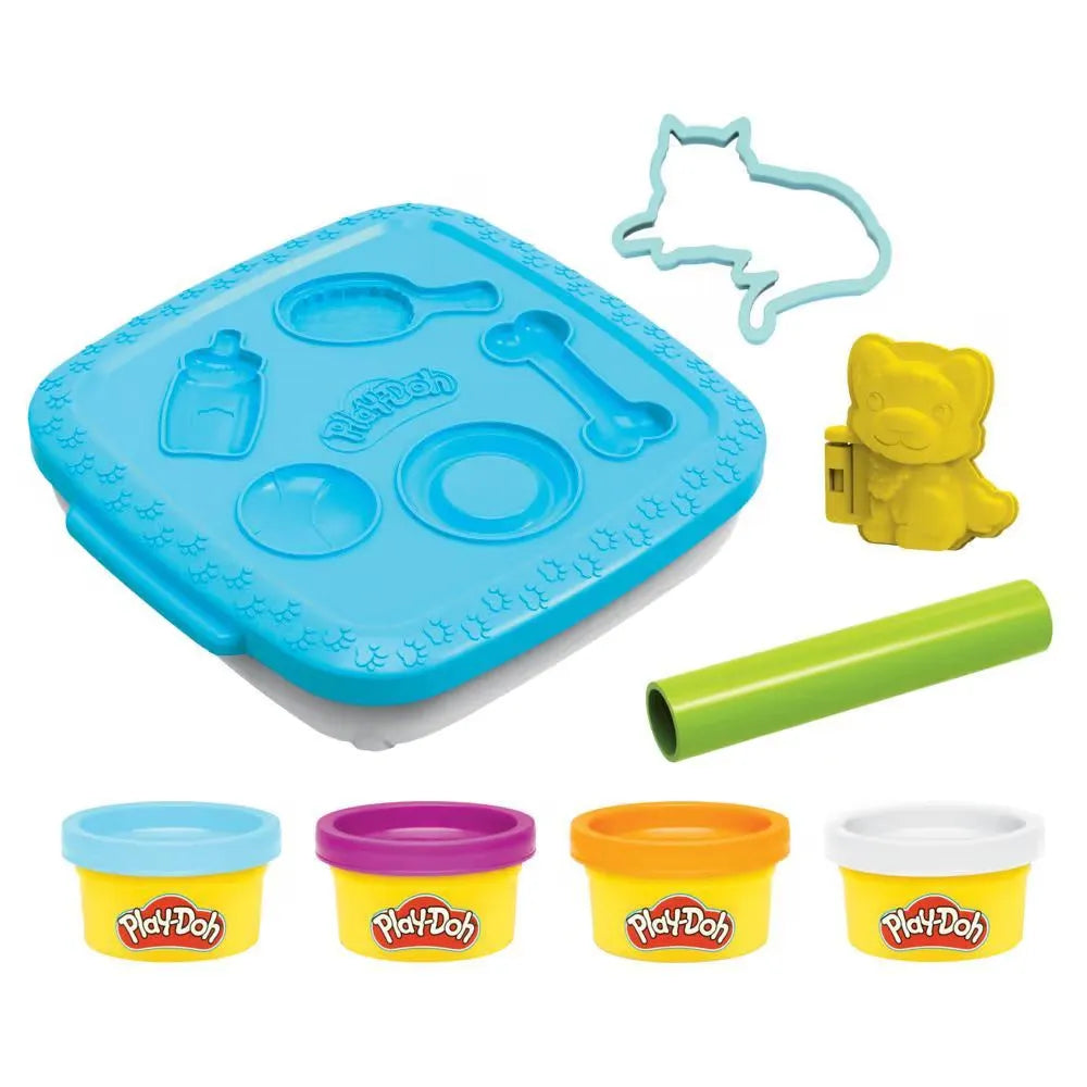 Hasbro Play Doh Create ‘n Go Pets Playset, Play-Doh Set with Storage Container, Arts and Crafts Toys for Kids