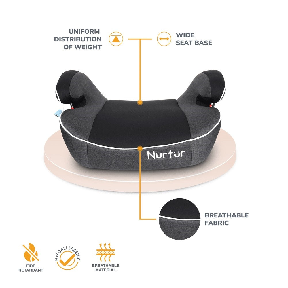 Nurtur Enzo Kids Booster Seat – Black/Dark Grey