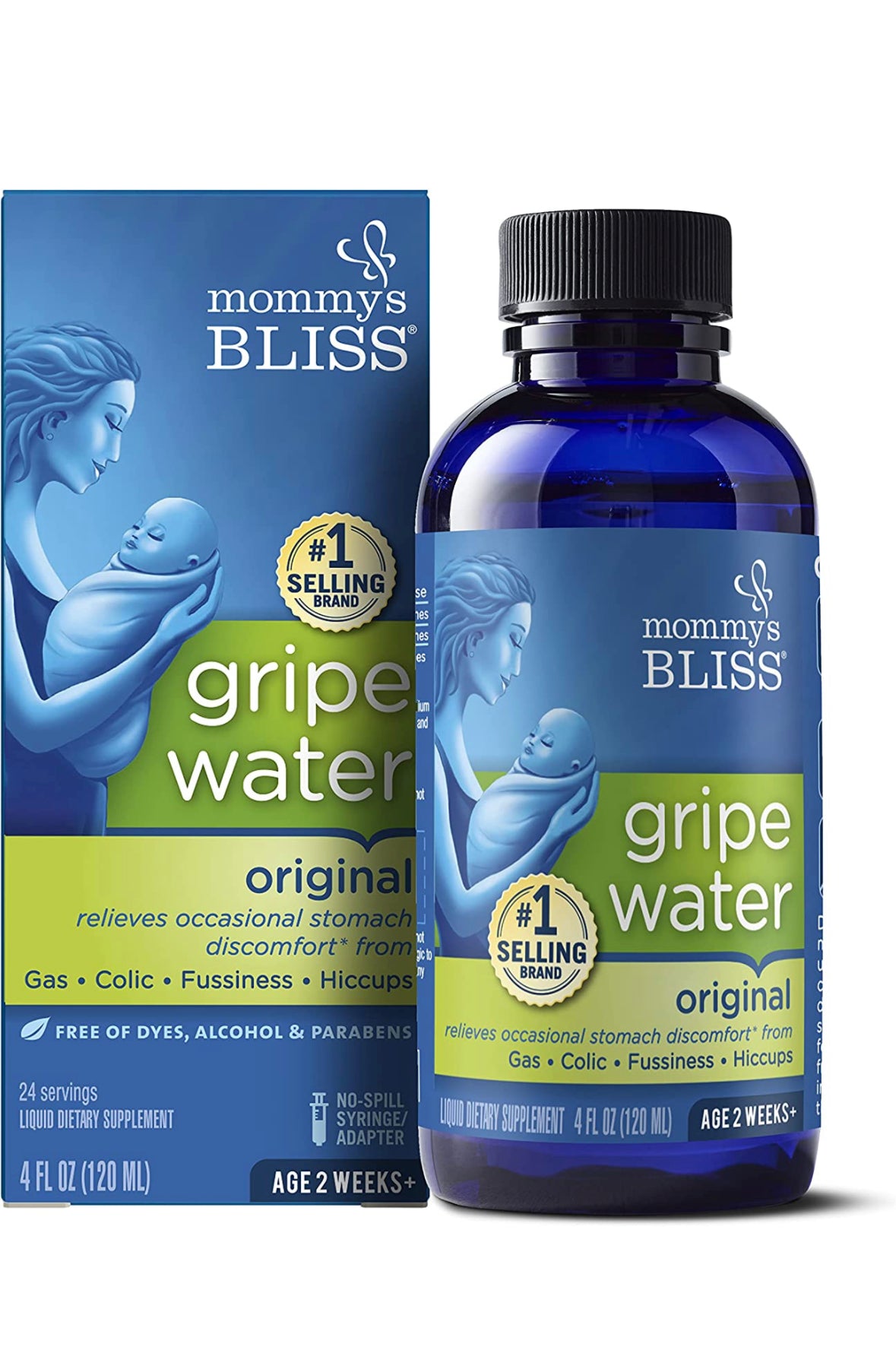 Mommy's Bliss Gripe Water Original, Infant Gas & Colic Relief, Gentle & Safe, 2 Weeks+.