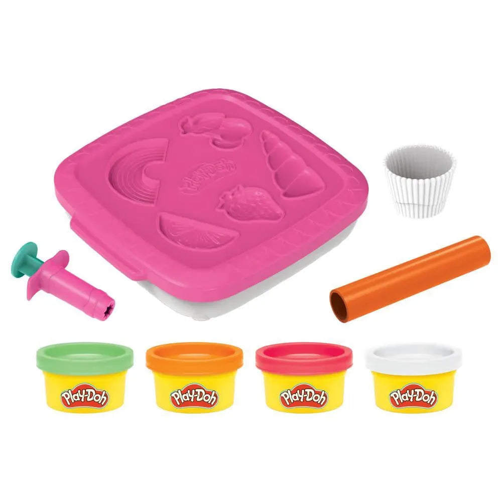 Hasbro Play Doh Create ‘n Go Cupcakes Playset, Play-Doh Set with Storage Container, Arts and Crafts Toys for Kids