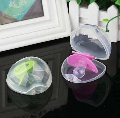 Accmor Pacifier Case, Pacifier Holder Case, Pacifier Container for Travel, BPA Free, Transparent, 2 Pack.