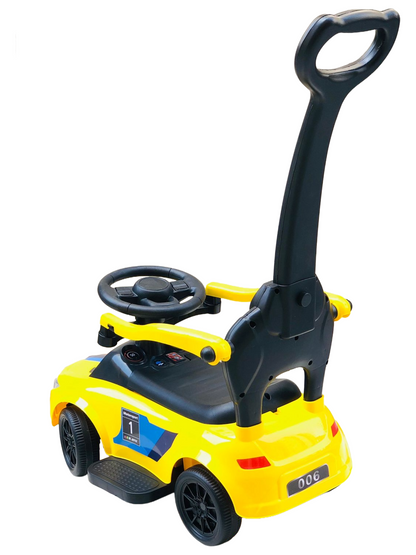 Tobbi Kids - Ride-On Pushing Car with Lights & Music - Yellow