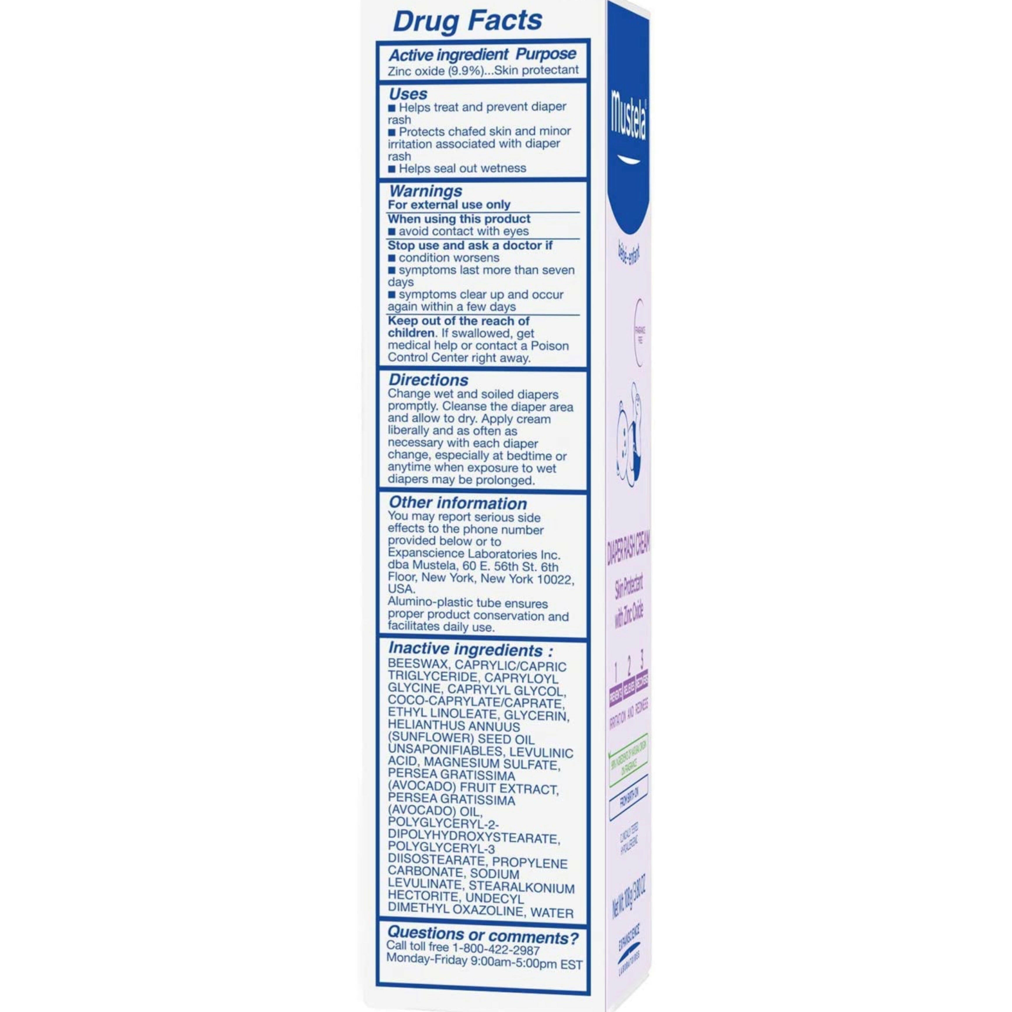 Mustela Baby Diaper Rash Cream, 50 Ml Pack Of 2