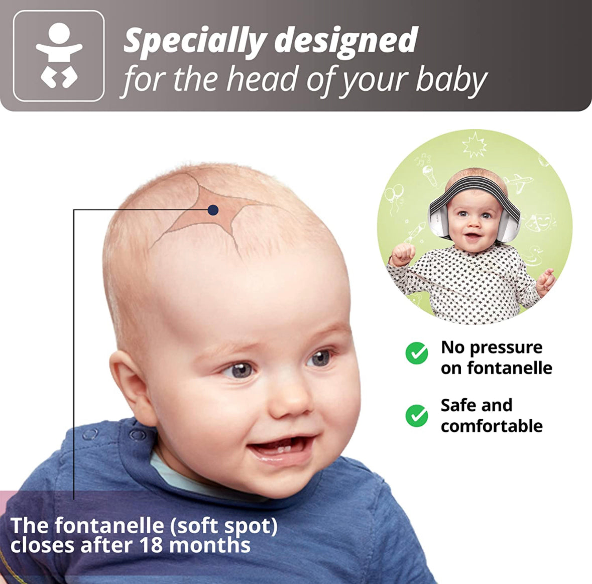 Alpine Muffy Baby Ear Protection for Babies and Toddlers up to 36 Months.
