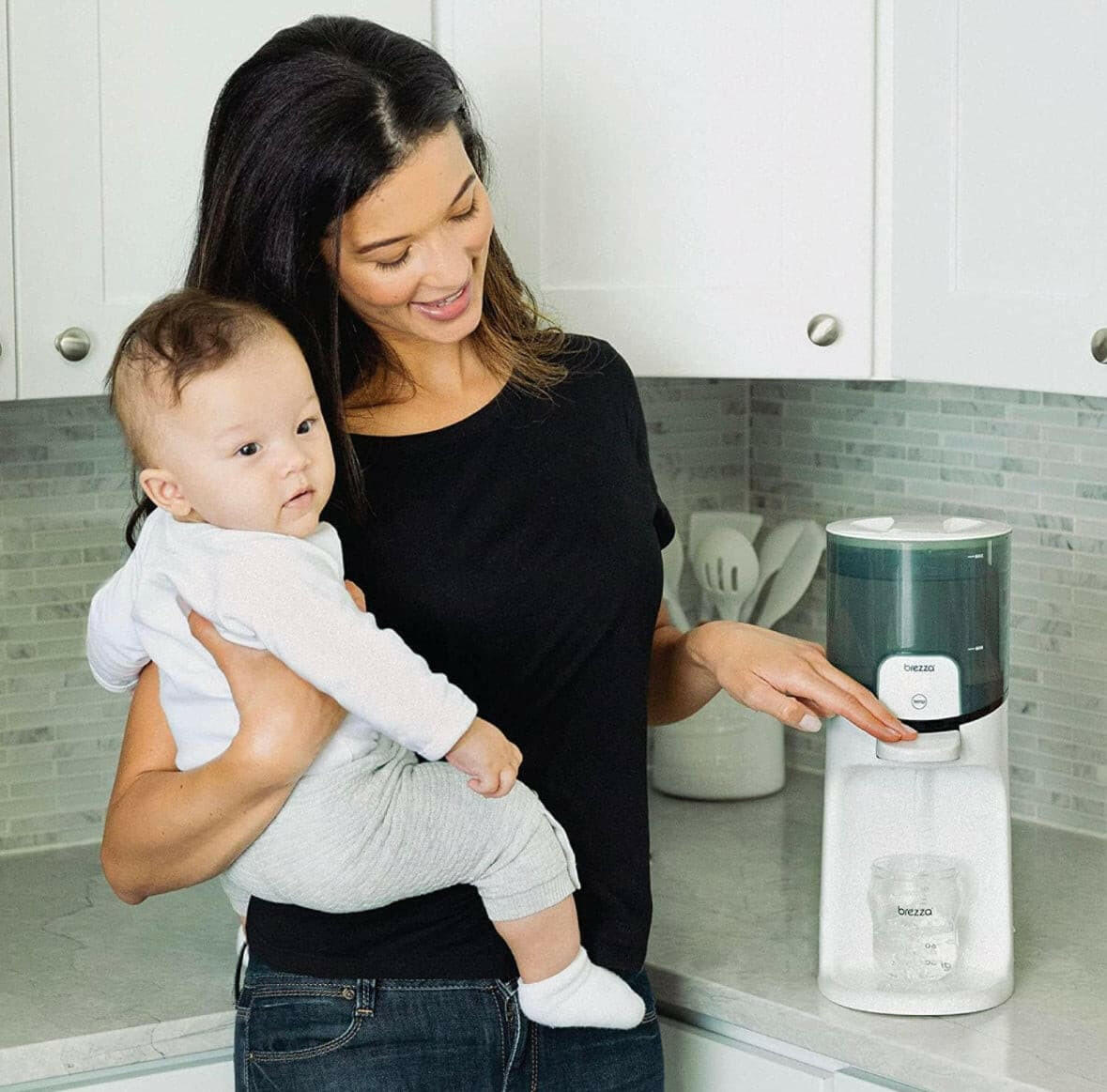 Baby Brezza Instant Warmer at Perfect Baby Bottle Temperature.