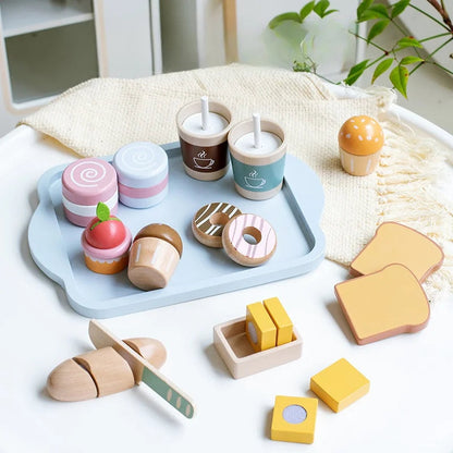 Little Angel Kids Wooden Breakfast Toaster Play Set.
