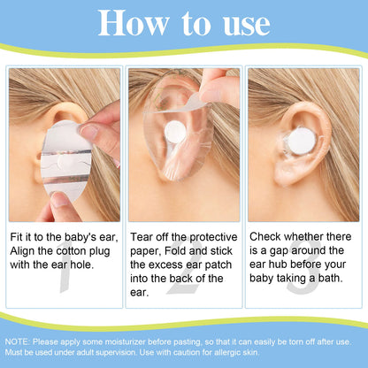 SEFUDUN Ear Covers for Shower 60 pcs ,Waterproof Ear Protector Covers.
