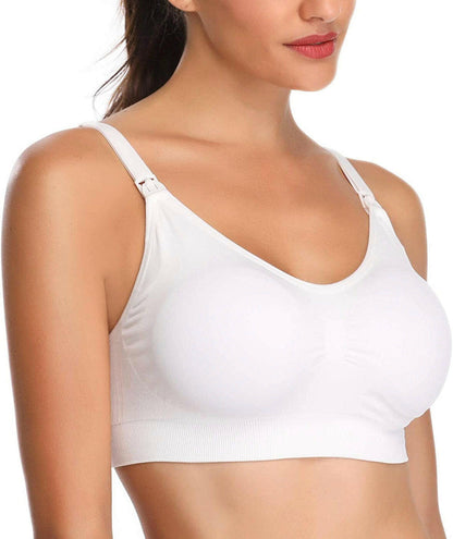 Lataly Womens Sleeping Nursing Bra Wirefree Breastfeeding Maternity Bralette Pack of 5.