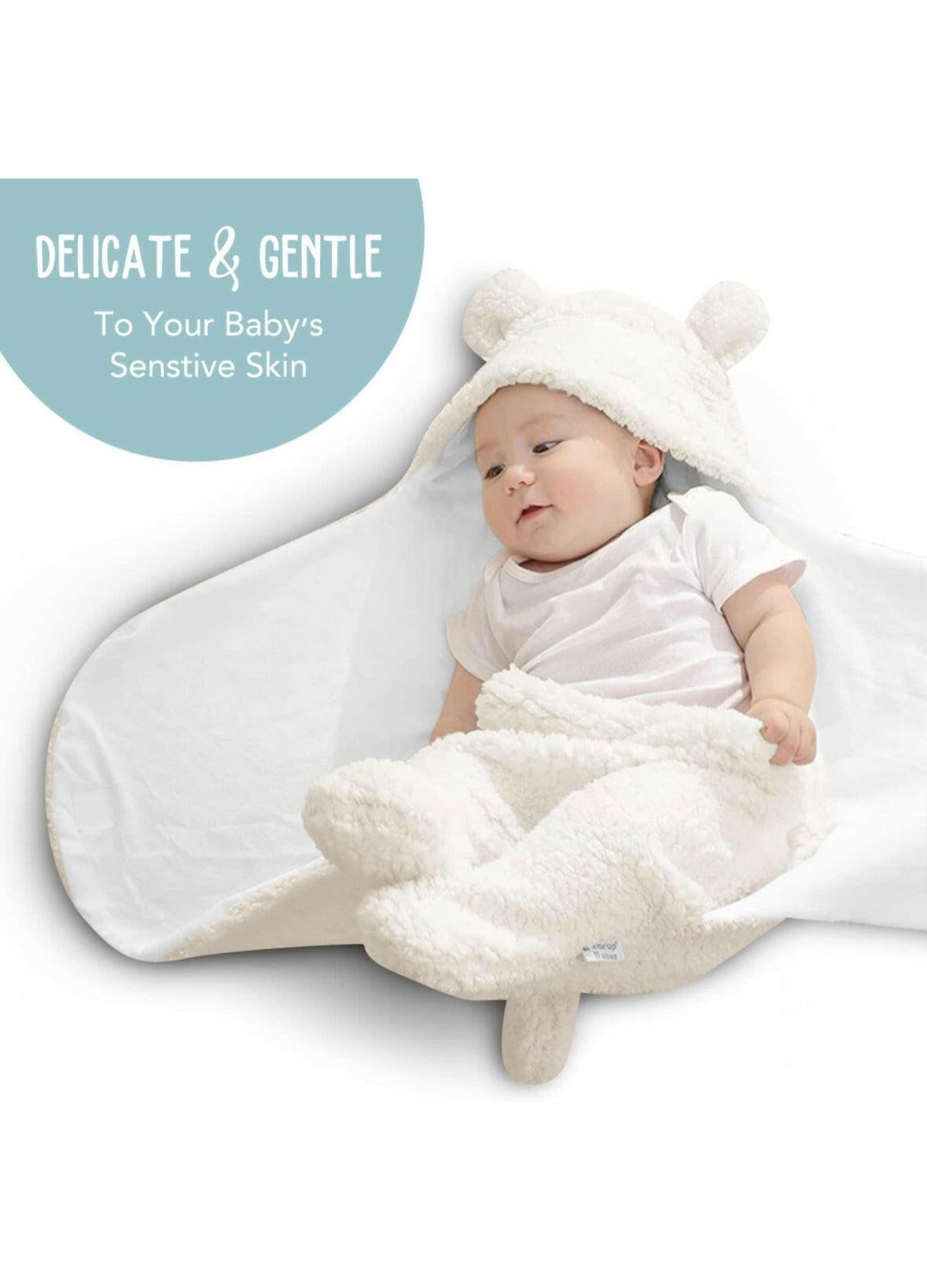 Baby Blanket ,Ultra-Soft Plush by BlueMello , for 0-6 Months.