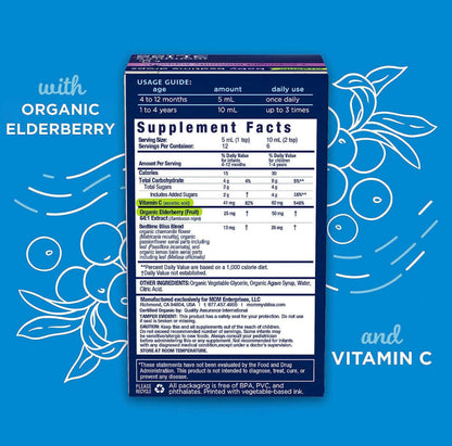 Mommy's Bliss Organic Baby Bedtime Drops + Overnight Immunity Support Promotes Restful Night, Melatonin Free, Age 4 Month+, 2 Fl Oz.