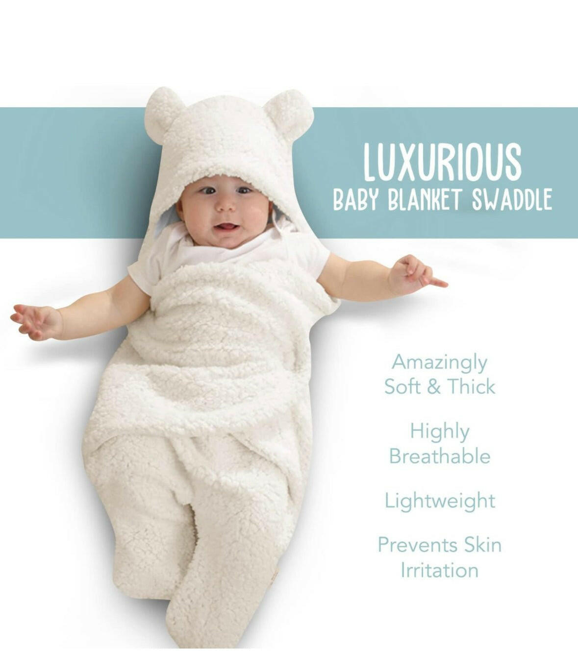 Baby Blanket ,Ultra-Soft Plush by BlueMello , for 0-6 Months.