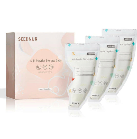 SEEDNUR Baby Formula Storage Bag for Travel Milk Powder Dispenser Portable Infant Feeding Food Pouches 1.8oz 32pcs.