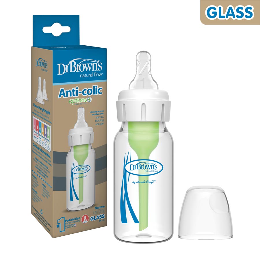 Dr. Brown's Glass Narrow Baby Bottle 120ml.