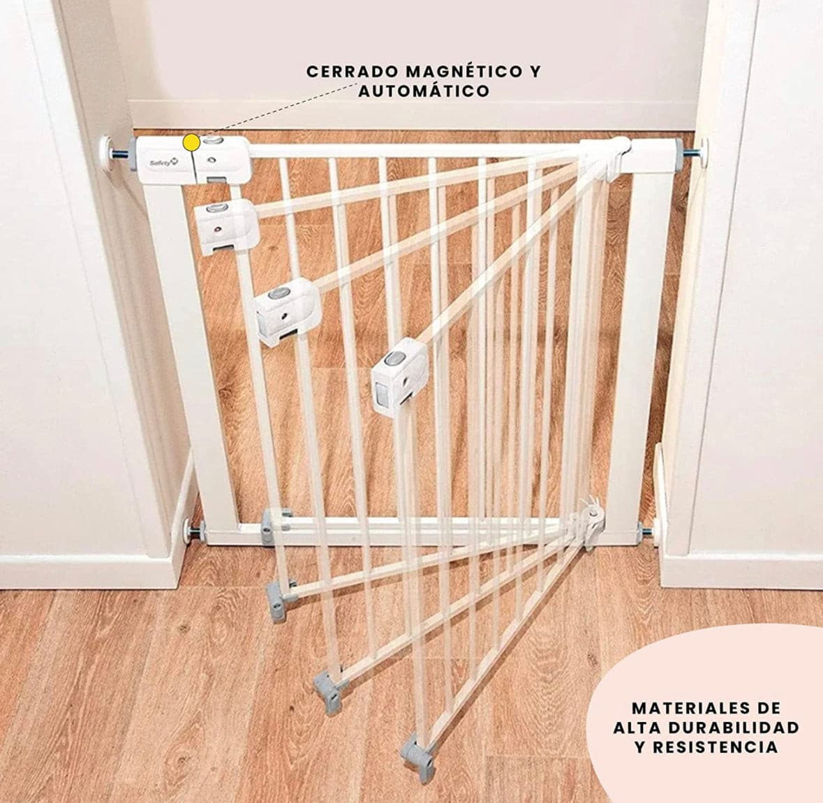Safety 1St Auto-Close Pressure-Mounted Magnetic Latch Gate.