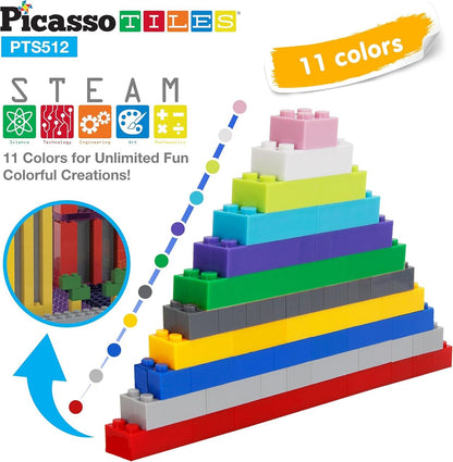 Picasso Magnetic Tiles Building Bricks (512 Pcs)