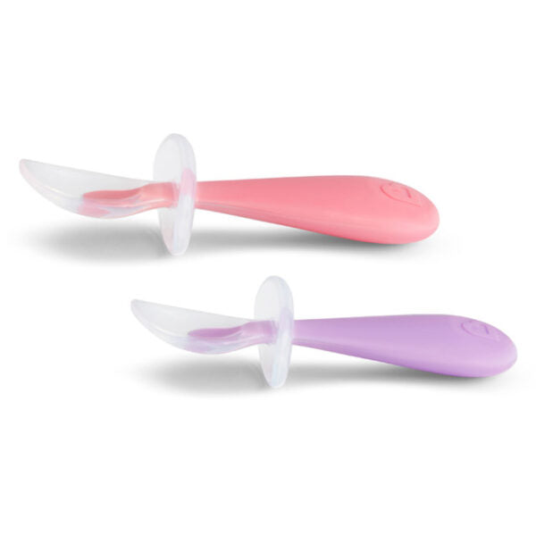 Munchkin Gentle Scoop Spoons (Pink/Purple, 2 Pcs)