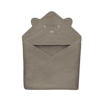 Lionelo Muslin Hooded Towel (Beige Cappuccino)