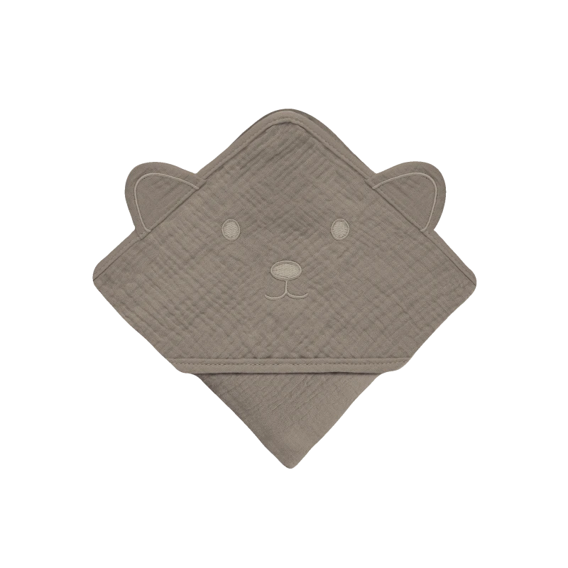 Lionelo Muslin Hooded Towel (Beige Cappuccino)