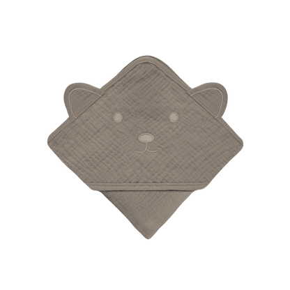 Lionelo Muslin Hooded Towel (Beige Cappuccino)