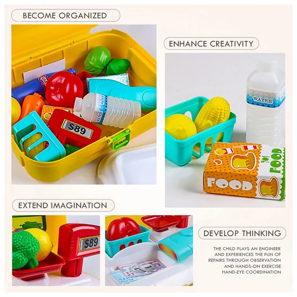 Little Story Shop Keeper Set Box Backpack (Yellow, 21 Pcs)