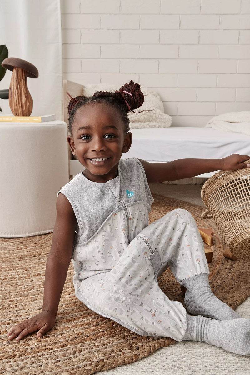 Love To Dream Organic Cotton Sleep Suit TOG 0.2 - Stage 3 (12-24 Months, Seagulls Grey)