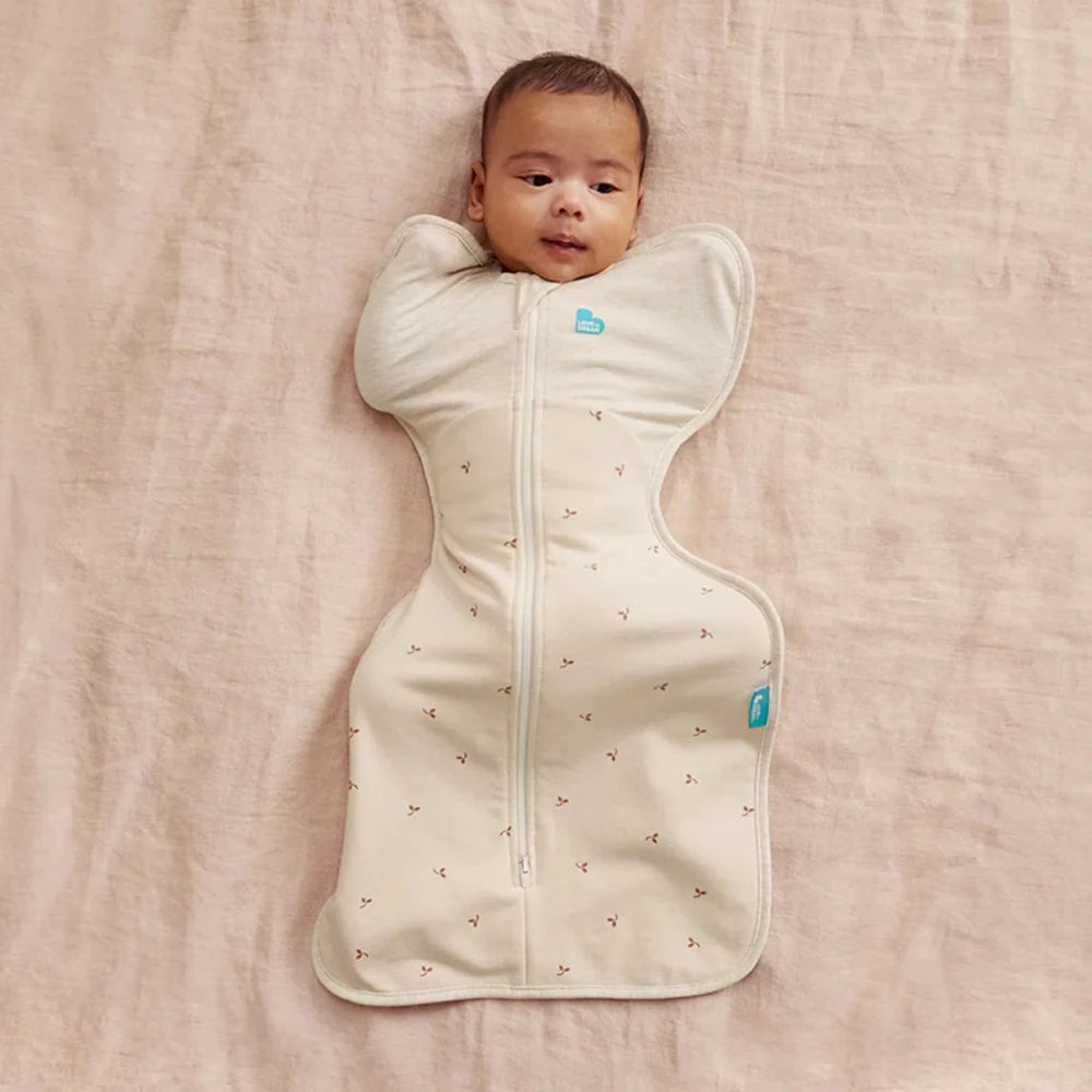 Love To Dream Swaddle Up 1.5T Stretch Cotton (Fleece Twigs, Oatmeal 0 Month, Newborn)