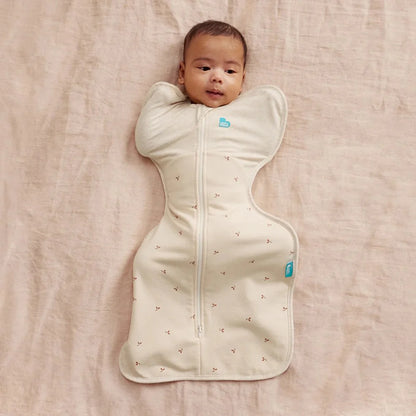 Love To Dream Swaddle Up 1.5T Stretch Cotton (Fleece Twigs, Oatmeal 0 Month, Newborn)