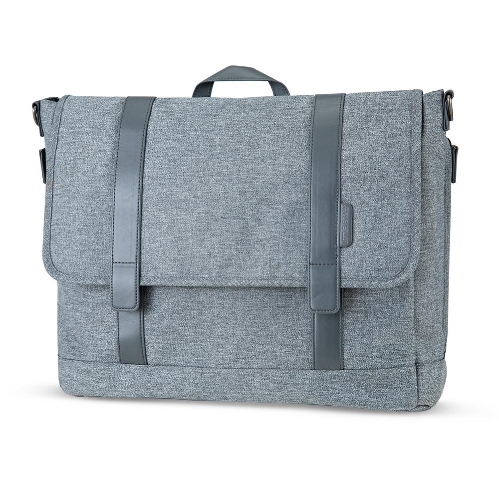 Little Story Dad's Diaper Bag With Changing Mat & Stroller Straps (Grey)